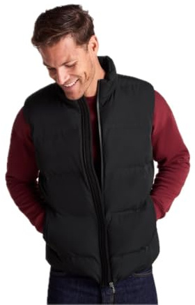 TOG24 Arton Mens Zip Gilet, Winter Wind Warmer Heat-Sealed Funnel Neck Rain