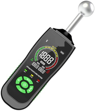 hygromètre, Humidimètre numérique sans contact avec alarme, testeur d'humidité for bois, écran LCD rétroéclairé, for murs et bois de chauffage