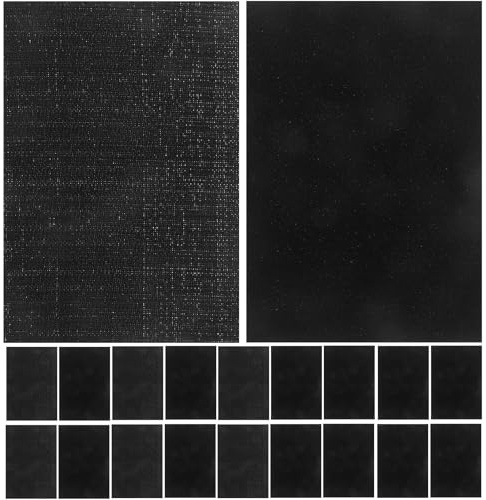 WEKAMOS Ruban Adhésif Double Face Auto-agrippant Noir 11 X 15 Cm, 12 Paires en Nylon Polyester, Fixation Réutilisable pour Tapis, Coussins et Décoration Murale, Adhésif Puissant