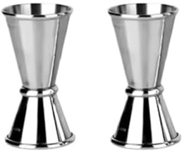 Jigger Cocktail Tazas medidoras de acero inoxidable 304, 30/40/50/60ml, bebida cóctel, Jigger, vaso mezclado, taza medidora líquidos(2PCS 15 30ml)