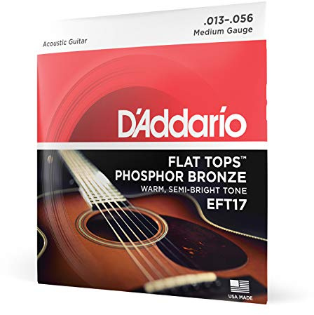D'Addario Gitarrensaiten Westerngitarre | Gitarrensaiten Akustikgitarre | Acoustic Guitar Strings | EFT17 Phosphor Bronze Saitensatz 0,033 cm - 0,127 cm (.013 - .056 Zoll)