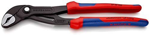 KNIPEX Cobra Hightech-Wasserpumpenzange auf SB-Karte, 87 02 300 SB | Mit Mehrkomponenten-Hüllen 300 mm