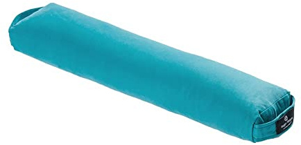Hugger Mugger Pranayama Yoga Bolster - Aqua - Very Firm, Use Under Length of Spine for Deeper Breathing or Under Ankles, Handmade in The USA