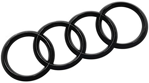 Audi 8U0853742BT94 Ringe Black Edition Emblem Blackline Zeichen Heckklappe Logo schwarz