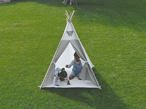 Little Adventures B0892k5n34 Tipi-Zelt für Kinder, 100% Baumwolle, für drinnen und draußen, Unisex, Weiß