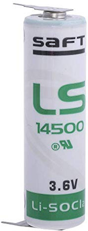 SAFT Lot de 10 piles au lithium AA LS14500 3PF DC/2020 avec sorties imprimées 3,6 V 2,6 Ah lithium chlorure de thionyle.
