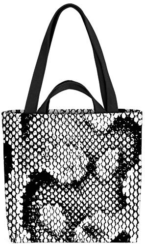 VOID Python Schlangenmuster Tasche 33x33x14cm,15l Einkaufs-Beutel Shopper Einkaufs-Tasche Bag