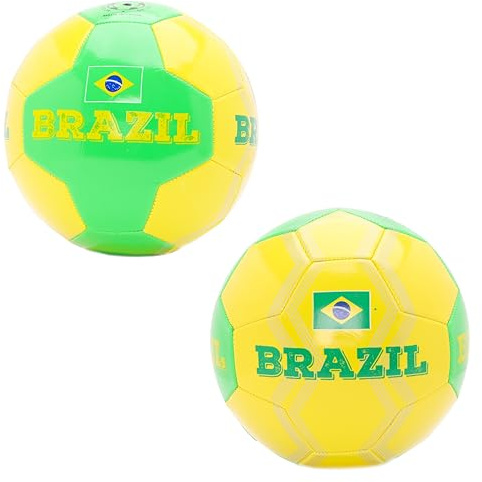 Toyland® Brazil Country Themed Football (8lbs/Size 5) - Euros & World Cup - Outdoor Toys - 14 Styles Available - (Brazil)