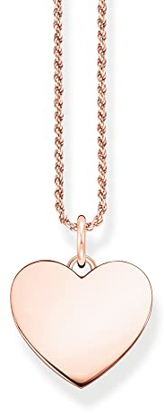 THOMAS SABO Kette Herz aus 925er Sterlingsilber 750er Roségold-Vergoldung, Länge: 50cm, KE2132-415-40-L50