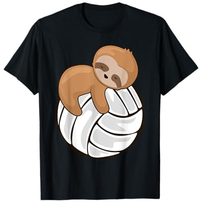 Volleyball mit Faultier-Motiv T-Shirt