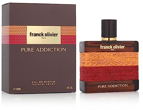 FRANCK OLIVIER PARIS - Pure Addiction - Eau de Parfum Mixte pour Homme & Femme - Parfum Oriental, Boisé - Tagete, Jasmin, Safran, Ambre Blanc - Puissant & Audacieux - Fabriqué en France - 100 ml