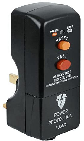 RCD Active Safety Mains Residual Circuit Breaker UK Plug Adapter Fused
