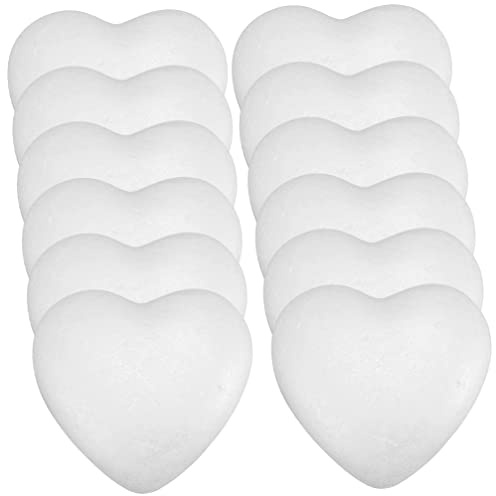 Cabilock Styropor Herz 10 cm 12 Stück Bastelschaum Herzen Zum Dekorieren Für Hochzeit Valentinstag Und Blumenarrangements DIY