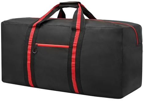 KUI WAN 100L Large Duffle Bag for Travel 31.1” Diffle Bag - Overnight Weekender Camping, Storage for Men Women, Red