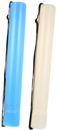 SEWACC 2stücke Ausziehbare Kunststoff Posterröhre Mit Schultergurt Tragbares Aufbewahrungsrohr Für Kunstwerke Dokumente Und Pläne Robustes Design