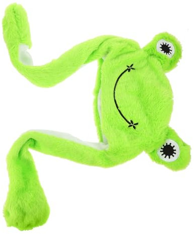 ifundom Plüsch Frosch Hut Ohrenhut Cartoon Festhut Froschhut-requisite Cosplay-froschhut Plüschhut Feste Kopfbedeckung Froschhut-dekor Für Erwachsene