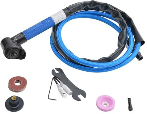 Toplionace Amoladora Neumática de ángulo Recto para Amoladora Angular, Pulidora, Mandril de 3mm, 23 000 Rpm, BD-1539