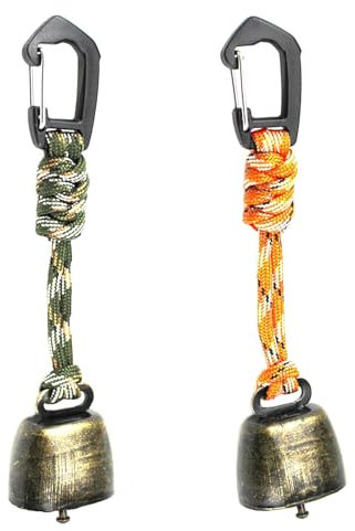 Wuzdy Cloche d'ours Bruyante 2 Pièces Mini Cloches de Vache Vintage en Métal Montagne Escalade Cloche Mini Ours Cloche Randonnée Cloche de Vache Cloches anti-perte Cloches en Cuivre pour Chien