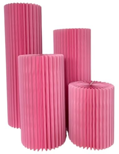 Alzate for torte, tavolo da dessert, supporti a cilindro for feste, piedistalli espositivi con colonne di carta pieghevoli, scaffale in cartone for matrimoni con disco acrilico for la decorazione di f