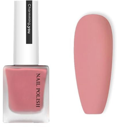 Virellay Rosa Matte Nagellack, Schnelltrocknend & Langanhaltend ungiftige Nagellacke Ohne UV-Lampe, Hochwertig Nagellack Matt Effect, Wasserbasierte Matte Nail Polish für Anfänger DIY Nail Art