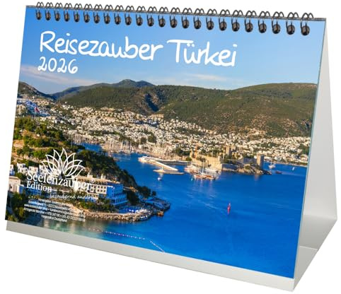 Resemagi Turkiet DIN A5 bordskalender för 2026 Ankara Istanbul Side resa strand semester – sjömagi