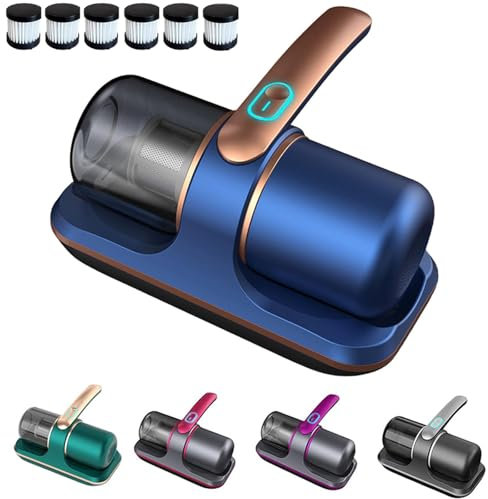 Bed Vacuum Cleaner, Household Strong Mite Removal Instrument, Cordless Handheld Mattress Cleaner, Deep Cleaning, Low Noise (Blue)