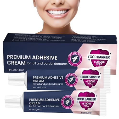 Crema Adhesiva para Dentaduras Postizas,2 piezas Pegamento Dentadura Postiza,Adhesivo Dentadura Postiza,Adhesivo Termoplástico Para Dentaduras Postizas,Adhesivo De Fijación Para Dentaduras Postizas