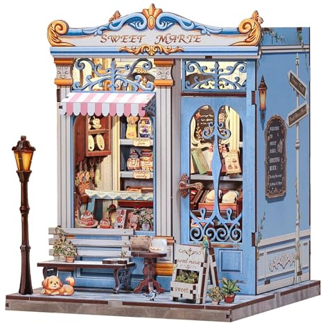 Fsolis Book Nook Kit – dockhus byggsats för ungdomar från 14 år – 3D-pussel för att dekorera bokhyllor, rum – ultimat kreativ present till unga tillverkare (Sweet Marie)