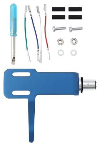 EMSea 8 mm skivspelare huvudskal fäste stylus set lämplig för olika LP Phono blå