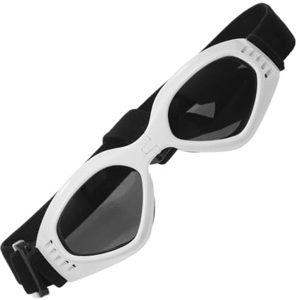 ARTSEWPLY Haustier Sonnenbrille Haustierbrillen Brille für Haustier Sonnenbrillen für Haustiere Haustierglas Hundebrille für kleine Hunde Hundebrille kleine Plastik Weiß