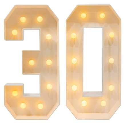 Bdneygtyr LED Leuchtzahlen 100cm, Batteriebetrieben Leuchtschild Personalisiert mit Warmlicht, XXL Deko für Geburtstagsparty, Zimmerdeko und Jubiläum, Leuchtschilder Ideal als Geschenk für Mädchen