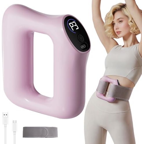 Multifunctional Full-Body Fascia Ring, Electric Fascia Massager Tool | Ergonomic, 8 Modes Adjustable Massage, Silicone Deep Tissue and Fat Burning Workouts for Belly Neck Waist Arms Legs