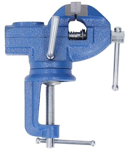 Sargento de banco Tornillo de banco 2 pulgadas con abrazadera y base giratoria 360 grados, tornillo ajustable for carpintería
