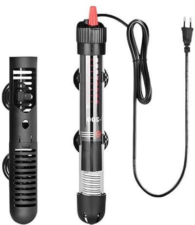 RDTOK Riscaldamento per acquario, 25 W, 20-30 l, temperatura regolabile da 20 a 34 °C, in vetro al quarzo ispessito, con ventose