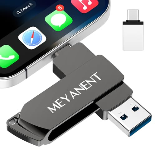 MEYANENT Chiavetta USB 128GB per i-Phone, Salva Foto e Libera Spazio | Chiavetta Photo Pen Deive per un Facile backup di Foto e Video, Memoria Esterna Compatibile con iPhone/iPad/Android/Mac/PC.