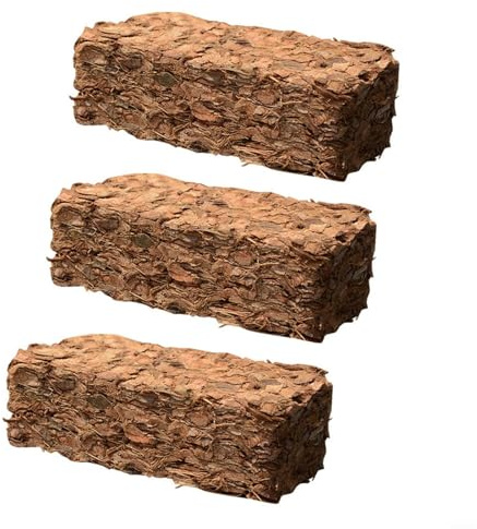 500 g kokoschips-substrat för reptiler och orkidéer, fuktsparande jord för terrarium och trädgård, 1 styck (3 st)