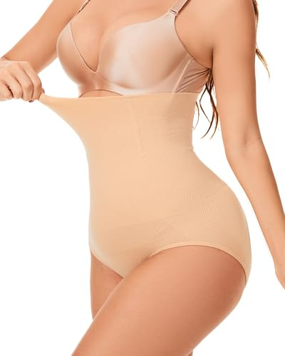 Culotte Gainante Femme Ventre Plat Maintien Fort 075EU4 Beige 5XL