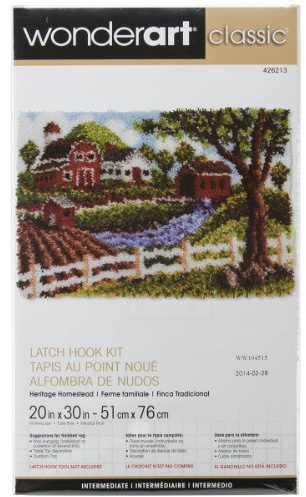 WonderartHeritage HomesteadYarn Latch-Hook Kit20 X 30100% Acrylic Machine Wash & Dry