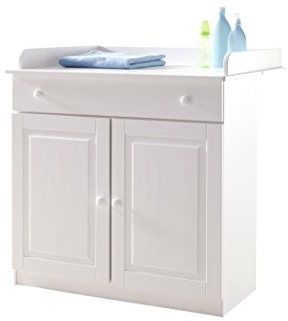 TiCAA Baby Wickelkommode Moritz Kiefer Weiß