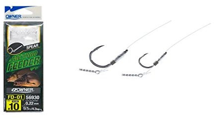 Owner Method Feeder Haken mit Speer - 6 gebundene Angelhaken, Gr./Durchmesser/Tragkraft:Gr. 10/5.0kg /0.22mm