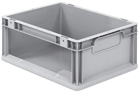 aidB Eurobox NextGen Store Seite offen, 400x300x170 mm, robuste Regalbox mit Entnahmeöffnung, stapelbare Kunststoffkiste, ideal für die Industrie