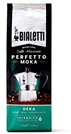 Bialetti Perfetto Moka Caffè Macinato Decaffeinato, - X 250 Gr, Deka