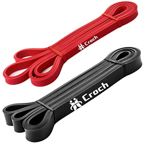 Resistance Bands aus Naturlatex Widerstandsband als Widerstand und Unterstützung für Klimmzughilfe mit Übungsanleitung, Krafttraining und Muskelaufbau