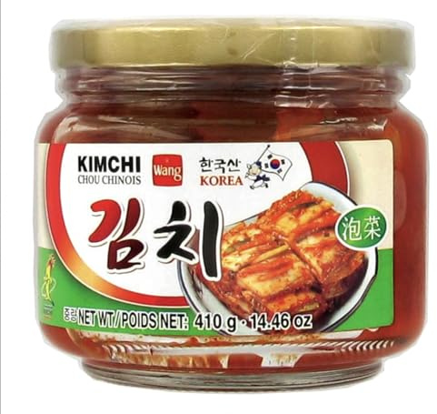 WANG Kimchi en bocal (chou chinois pimenté) 410g (Lot de 12 boîtes)