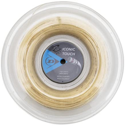 Dunlop Iconic Touch Tennissaite, 17g-1.25mm, 200m Rolle, Naturfarbe