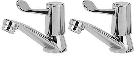 BALLSHOP A Pair Of Lever Basin Faucets Zinc Alloy Lever Sink Faucet Modern Bathroom Sink Faucet Hot And Cold Bathroom Bathtub Faucet Suitable For Low And High Pressure Systems For Bathroom
