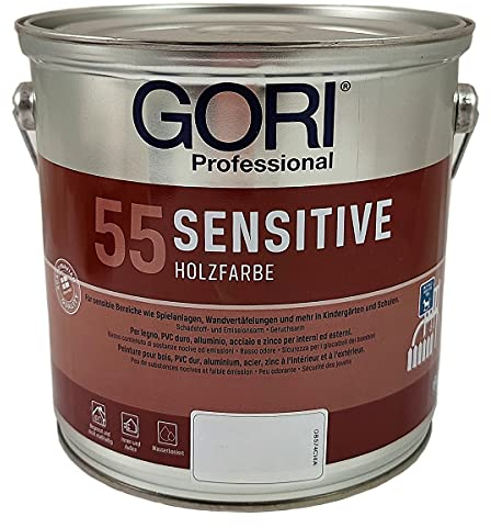 GORI 55 Sensitive Holzfarbe RAL-Farben (2,50Liter, Perlweiss (ca RAL 1013))