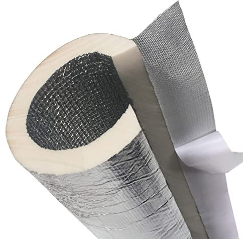 WFENG 1 m Lange Selbstklebende Rohrisolierung, für Rohre mit 27-250 mm Durchmesser, Rohrdämmung zum Schutz von Rohren und zur Wärmeerhaltung/Thickness 20mm / ID 133mm
