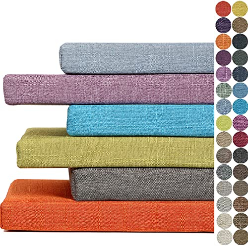 Pcevathiy Custom Bench Cushion, Personalized Size Seat Pad with Non-Slip Bottom Bay Window Cushion Indoor, Garden Patio Cushions for Outdoor Furniture, Long Chair Swing Porch