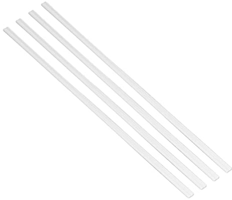 Skirting Board, 4Pcs 1:12 Dollhouse Skirting Boards Wooden Skirting Board Model Railway Baseboard Birch White Delicate Decorative Trim for DIY Miniature Furniture Single Edge